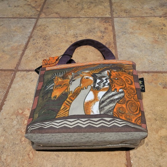 Laurel Burch Moroccan Mares Horse Small Handbag Tote - LB2013 - Picture 7 of 12